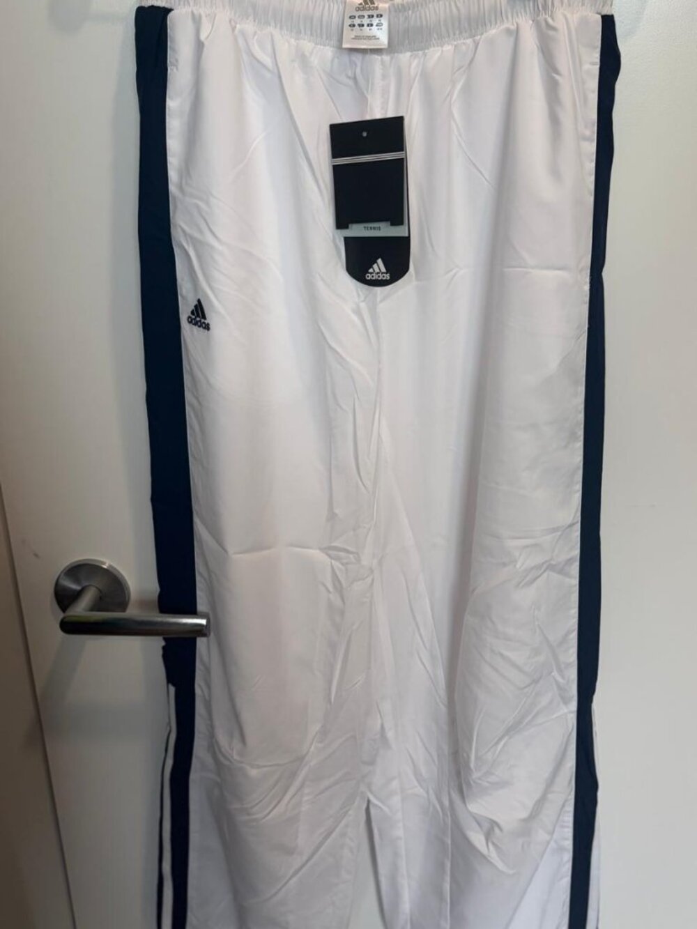 NWT Adidas White Navy Tennis Track Pants Women’s